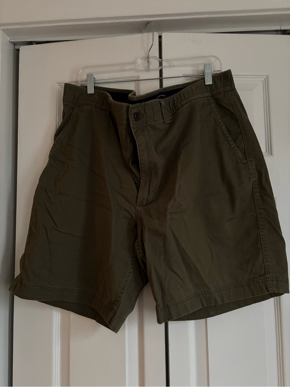 St. John's Bay Olive Green Flat-Front Men's Shorts